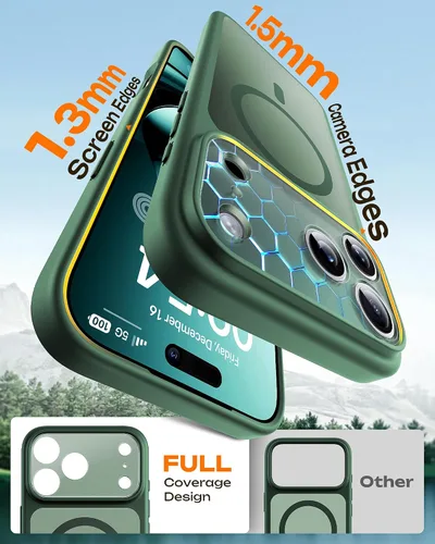 Vista 508 de TOCOL Funda para iPhone 11, compatible con Magsafe, protección completa de cámara, imanes integrados, protección contra caídas, funda translúcida