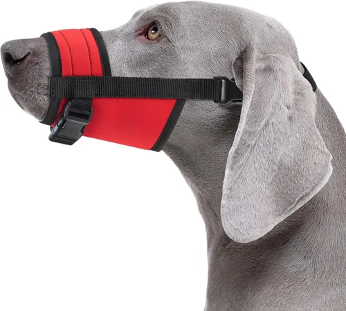 Vista 17 de CollarDirect - Bozal de nailon para perro, antiladridos, transpirable (patrón 2, S) Bozal de nailon ajustable, suave y transpirable, evita