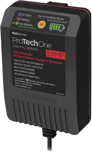 Vista 8 de ProMariner 24104 ProTechOne Digital Series - Cargador de batería a bordo totalmente automático de 4 amperios y mantenedor con entrada de CA integrada