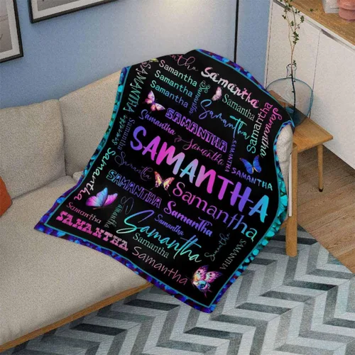 Vista 4 de D-Story Mantas de bebé personalizadas con nombres, manta personalizada para bebés niñas, manta de envoltura con inicial, regalos personalizados