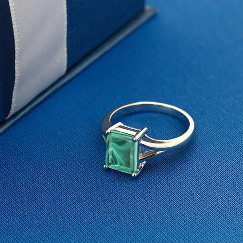 Vista 53 de Gem Stone King Anillo de compromiso solitario con diseño clásico de vástago dividido para mujer, plata de ley 925, piedra natal de piedra preciosa
