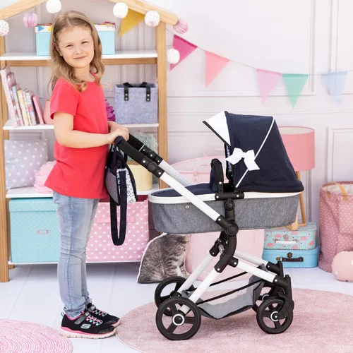 Vista 5 de Bayer Neo Vario Doll Pram & Pushchair - 20.5 in Foldable Reborn Stroller