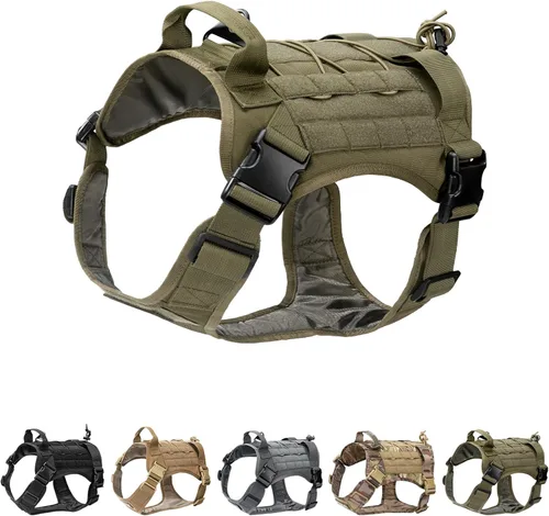 Vista 9 de Chaleco para perro de servicio táctico, excelente Elite Spanker. Chaleco para entrenar, cazar, con sistema Molle, de nylon, resistente al agua.