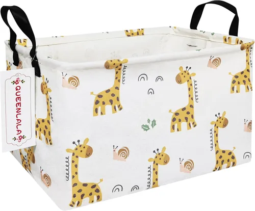 Vista 8 de QUEENLALA Cesta para la colada rectangular/Cesta para la ropa sucia plegable para habitación de niños, para organizar o almacenar, para juguetes