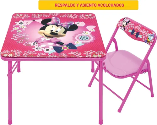 Vista 6 de Minnie Mouse - Juego de 1 mesa y 1 silla para edades de 24 a 48 meses, mesa: 20 x 20 x 16.4 pulgadas (largo x ancho x alto). Silla: 12 x 11.6 x 17