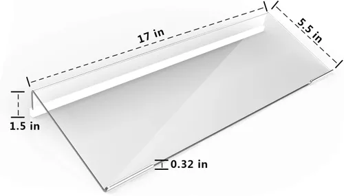 Vista 6 de Richboom - Soporte para teclado de computadora de acrílico transparente, inclinado, para escritura ergonómica fácil, versión mejorada, soporte
