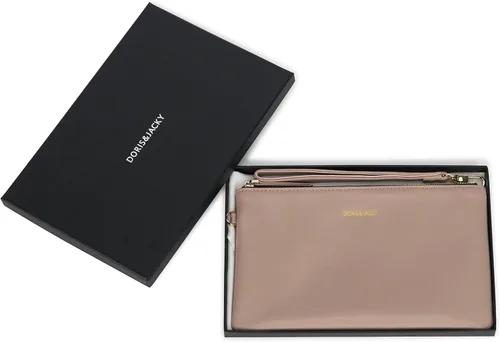 Vista 5 de DORIS&JACKY Cartera de cuero con correa para la muñeca