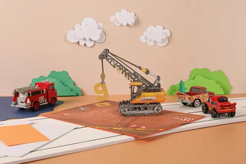 Vista 20 de Liif Tarjeta de cumpleaños emergente 3D para niño de 5 años, sobre incluido