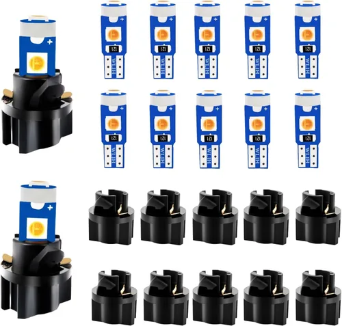 Vista 7 de WLJH Bombilla LED T5 azul 2721 37 74 con enchufe giratorio PC74 para luces