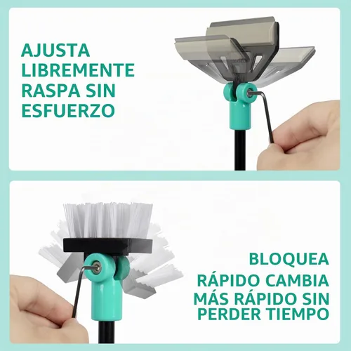 Vista 5 de UPETTOOLS Raspador de algas para acuarios, limpiador de vidrio de acero