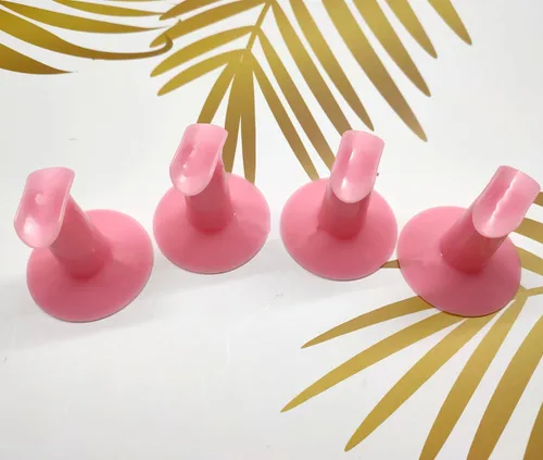 Vista 3 de Soporte de plástico para dedos, soporte profesional para arte de uñas, para salón de pintura, soporte práctico de accesorios de diseño