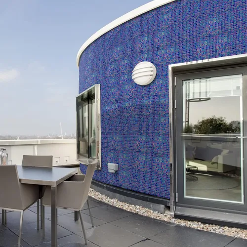 Vista 4 de 10 azulejos de mosaico cuadrado de mármol para baños y paredes exteriores, piscinas, etc.