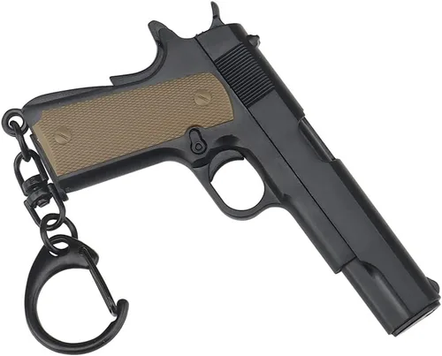 Vista 4 de Clásico 1911 Pistola Llavero táctico desmontable Mini pistola 1911 Llavero (Color Negro), Negro