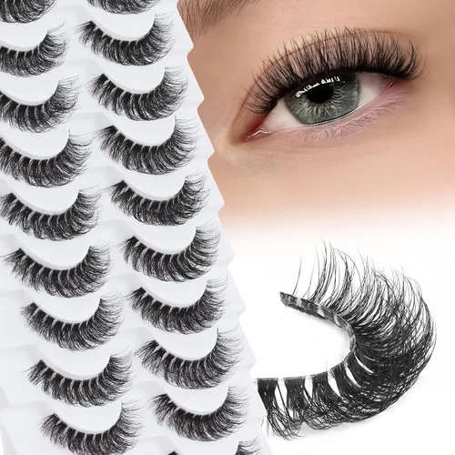 Vista 11 de Veleasha Manga Lashes Anime Pestañas postizas Tiras de pestañas puntiagudas