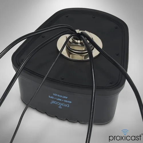 Vista 5 de Proxicast Antena combinada 5 en 1 de bajo perfil 2x2 MIMO 4G/5G + Wi-Fi + GPS de montaje en tornillo compatible con Cradlepoint, Digi, Peplink