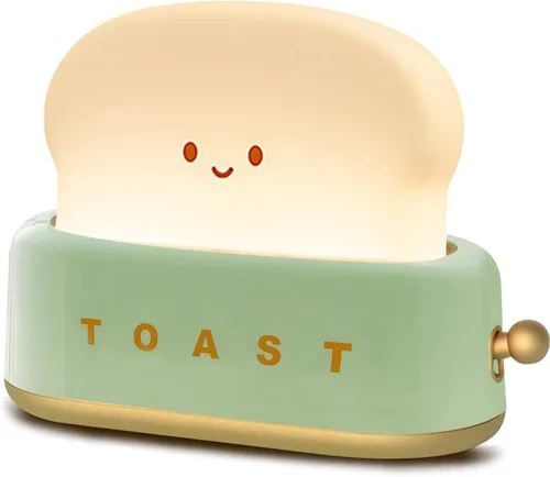 Vista 10 de QANYI Lámpara Reloj Temporizador Pequeña Tostadora, Linda Luz Nocturna con Herramienta de Gestión del Tiempo y Reloj de Mesa con Alarma