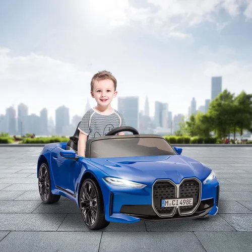 Vista 6 de Coche eléctrico para niños 12V Ride on Toys Car con control remoto Azul