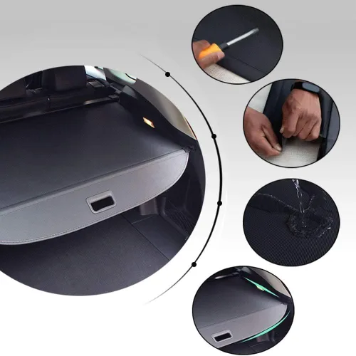Vista 7 de Kaungka - Funda protectora retráctil para carga, compatible con Honda Pilot EX-L Elite 2023, resistente, color negro, para maletero trasero