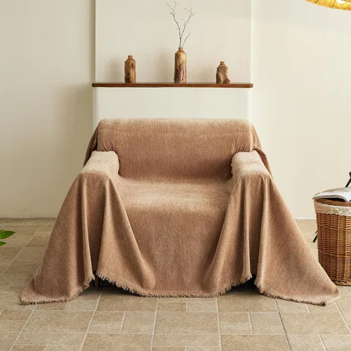 Vista 31 de Fundas Boho para Sofá de 2 Cojines, Funda Deslizable de Chenille para Sofá para Mascotas Lavable, Funda de Loveseat Seccional en Forma de L Manta