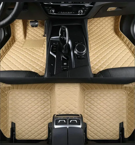 Vista 18 de ARAAO Alfombrillas de automóvil personalizadas para hombres y mujeres, sedán, SUV, automóvil, deportivo, antideslizantes, de lujo, (todo negro)