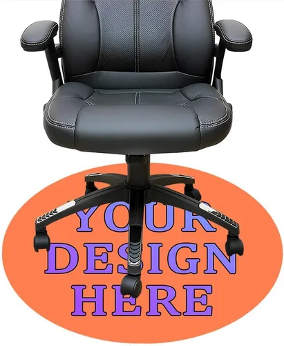 Vista 13 de Tapete redondo personalizado para silla de escritorio de oficina, diseño de tu propio logotipo de foto, texto, alfombrillas circulares