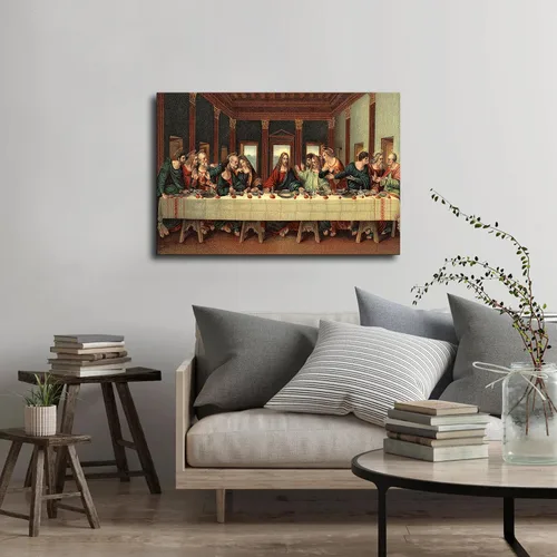Vista 3 de Póster en lienzo de The Last Supper The Lord's Supper, cuadro estético moderno, arte de pared, decoración del hogar, oficina, pintura, regalo de Sin