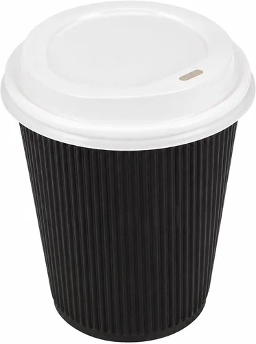 Vista 14 de Solo tapas: tapas de taza de café compostables Basic Nature, 500 tapas desechables para tazas de bebidas calientes. Las tazas se venden por