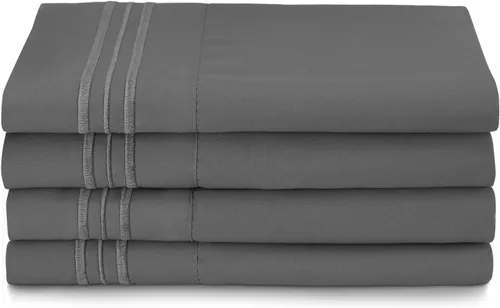 Vista 70 de Clara Clark Fundas de almohada de tamaño estándar – Funda de almohada ultra suave, fundas de almohada de microfibra ligera tamaño Queen – Juego de 2