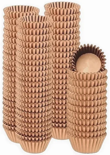 Vista 16 de qiqee 300 unidades de forros para magdalenas jumbo naturales forros para muffins de tamaño jumbo tazas para hornear de papel de tamaño jumbo sin