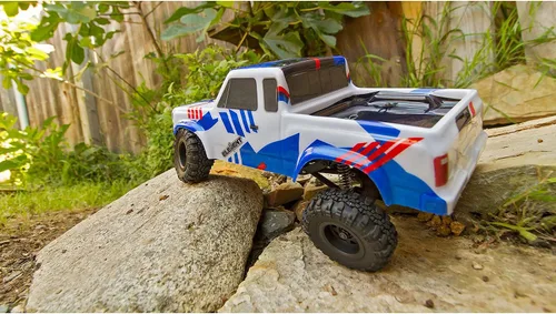 Vista 3 de Team Associated 1/24 Enduro24 4 ruedas tracción Sendero Trail Truck RTR listo para funcionar rojo/azul ASC20181