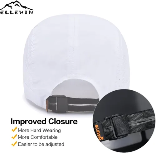 Vista 5 de ELLEWIN Gorra de béisbol unisex UPF 50 sin estructura, con pico grande y plegable