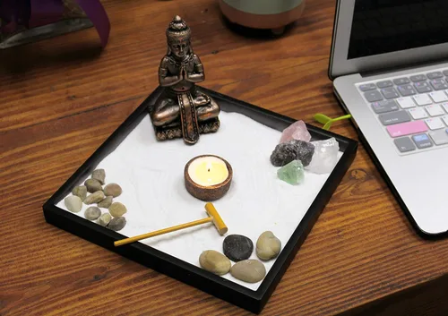 Vista 4 de Nature´s Mark Kit de decoración de mesa de jardín Zen con accesorios