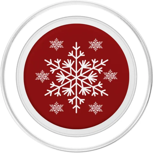 Vista 2 de Soporte para dedos de Navidad con copos de nieve para temporada navideña, regalos PopSockets MagSafe PopGrip para iPhone