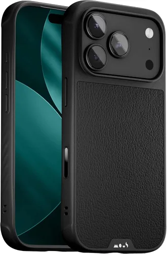 Vista 7 de Mous - Funda para iPhone 15 compatible con MagSafe Limitless 5.0, cuero negro, funda protectora para iPhone 15, funda para teléfono a prueba