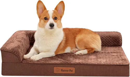 Vista 15 de Cama ortopédica para perros pequeños y medianos, cama de espuma viscoelástica para mascotas con funda extraíble lavable, parte inferior