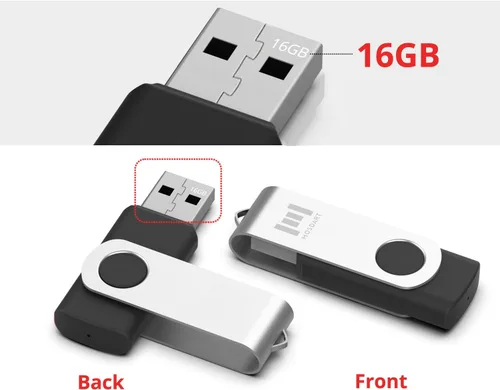 Vista 3 de mosDART - memoria externa USB 2.0 - 10 unidades - 16GB indicador led, negro