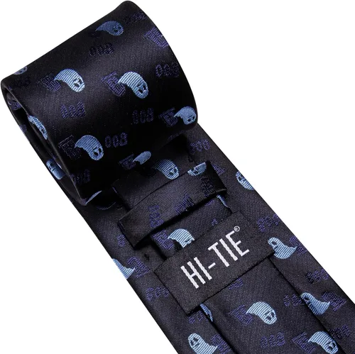 Vista 271 de Hi-Tie Corbata clásica de cachemira para hombre con pañuelo y gemelos a cuadros