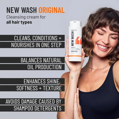 Vista 6 de Hairstory Nuevo método de lavado para todo tipo de cabello, original y prelavado con cepillo para el cuero cabelludo, enjuague purificante y crema