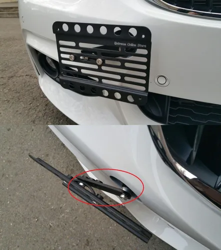 Vista 3 de Para 12-up McLaren 12 C con PDC Frente remolque Gancho License Plate w/Extension Bracket