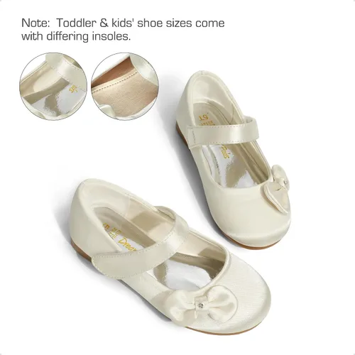 Vista 4 de DREAM PAIRS Zapatos de vestir Mary Jane para niñas pequeñas, uniformes escolares para niñas, zapatos de bailarina con lazo