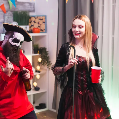 Vista 6 de Homoyoyo Bastón de disfraz negro, bastón de Halloween de 4 secciones