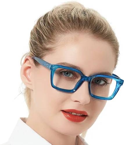 Vista 48 de Lightweight Reading Glasses Men Women Square Spring Hinges Readers 1.00 1.25 1.50 1.75 2.00 2.25 2.50 2.75 3.00