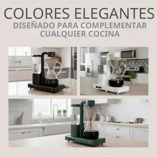 Vista 7 de WILLOW Cafetera de goteo de 10 tazas, cafetera automática con jarra de vidrio y función de apagado automático, adecuada para café caliente y helado