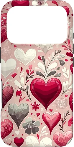 Vista 29 de Funda romántica para iPhone 11 Pro Max con corazones encantadores para el día de San Valentín