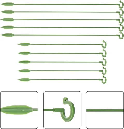 Vista 3 de Yardwe 20pcs Jardín Varillas Palos Mariposas Amaryllis Tomates Orquídea Anti-Alojamiento Alto Para/Soporte Flores Anti- Alojamiento Soporte Estacas