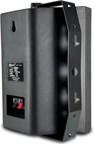 Vista 5 de VOYZ Altavoces montados en la pared de 2 vías para diversión en interiores y exteriores - Altavoces de 100 W de alto rendimiento con woofer de cono