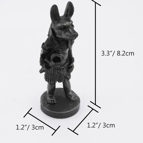 Vista 5 de Anubis Antigua Egipto Acuario Decoraciones para Peces Tanque Decoración Reptil Tortuga Lagarto Araña Tanques Terrario Escultura Egipcia Figurina