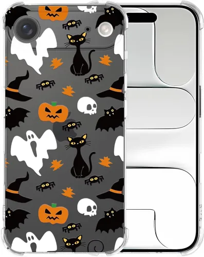 Vista 12 de Funda transparente de Halloween para Google 6a, con patrón de fantasma, funda protectora de TPU suave, delgada, a prueba de golpes, para niños