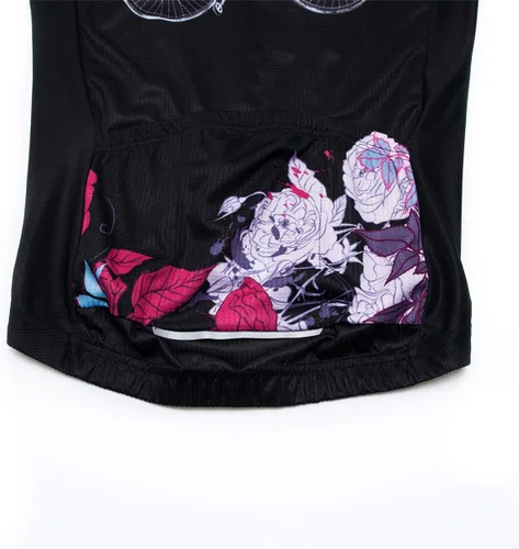 Vista 6 de PSPORT Ropa de ciclismo para mujer, trajes de manga corta, ropa de ciclismo acolchada 3D para mujer