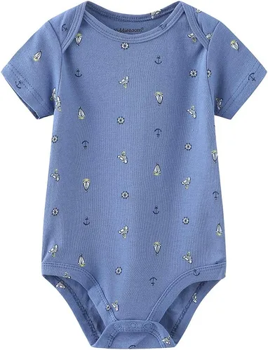 Vista 19 de Kiddiezoom Body unisex de manga corta para bebé, paquete de 5